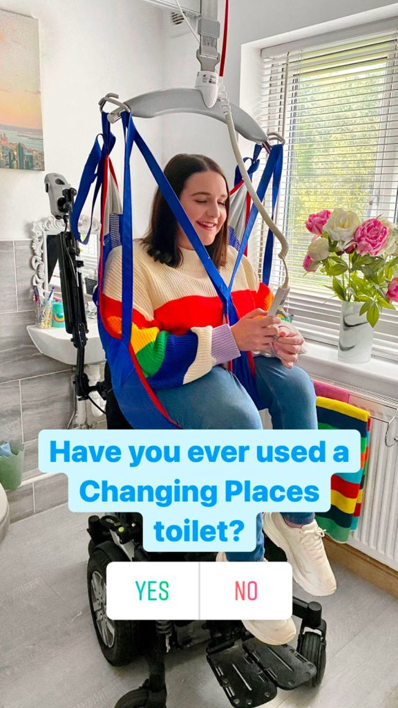 Social media content from the Tesco Changing Places campaign by an influencer