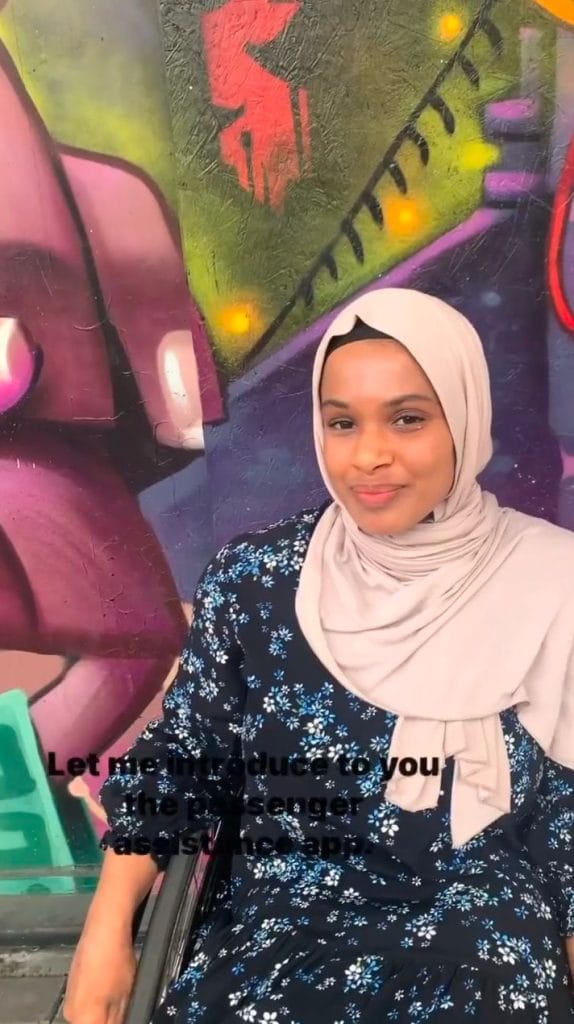 Social media content from the TransReport #TapToTravel campaign by an influencer