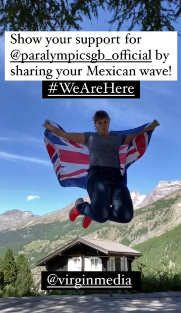 Social media content from the Virgin Media #WeAreHere campaign by an influencer