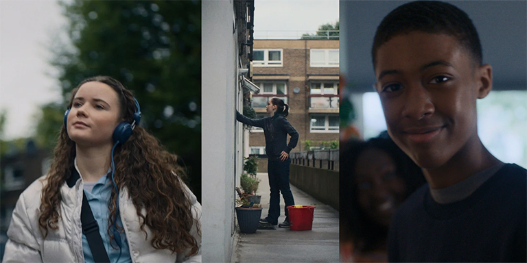 Frames of the young people shown in the EY Foundation's award-winning campaign.