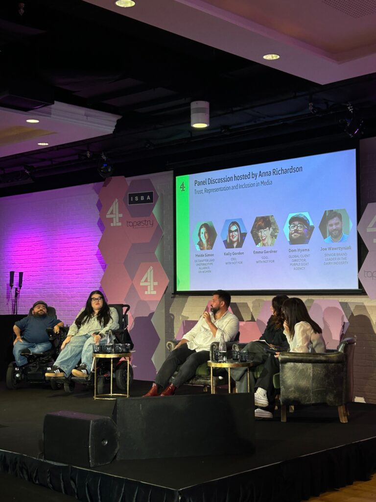 Image of panel discussion during Channel 4's event, called 'Trust, Representation and inclusion in Media'.