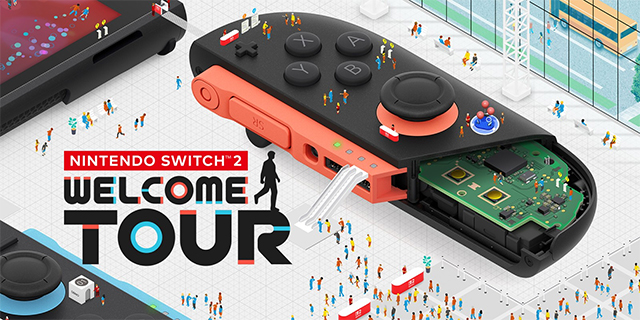 Illustration showcasing tiny people moving around a Nintendo Switch 2 Joycon, viewing all of the hardware inside of the device.
