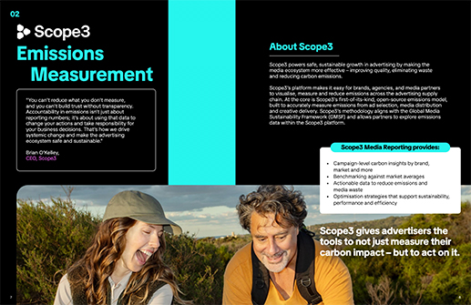 Section of a PDF from TikTok giving the background to Scope3, their partner for measuring emissions.