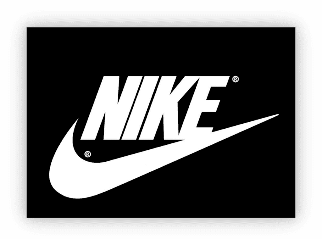 Nike logo - white on a black background