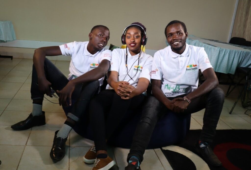 Three people sitting together, they are mental health advocates from Kenya and Malawi challenge stigmas.