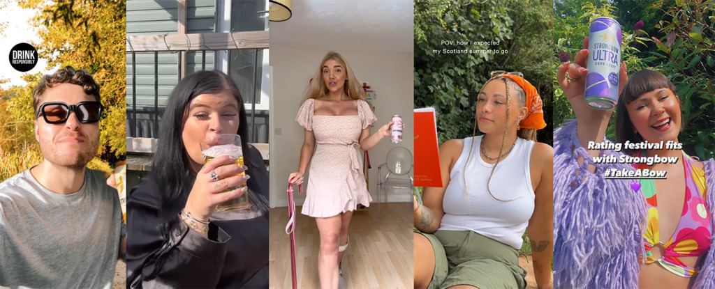 A group of five content creators who were all activated to create content ass part of Strongbow's 'Lost in Translation' campaign.