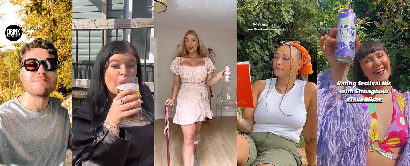 A group of five content creators who were all activated to create content ass part of Strongbow's 'Lost in Translation' campaign.