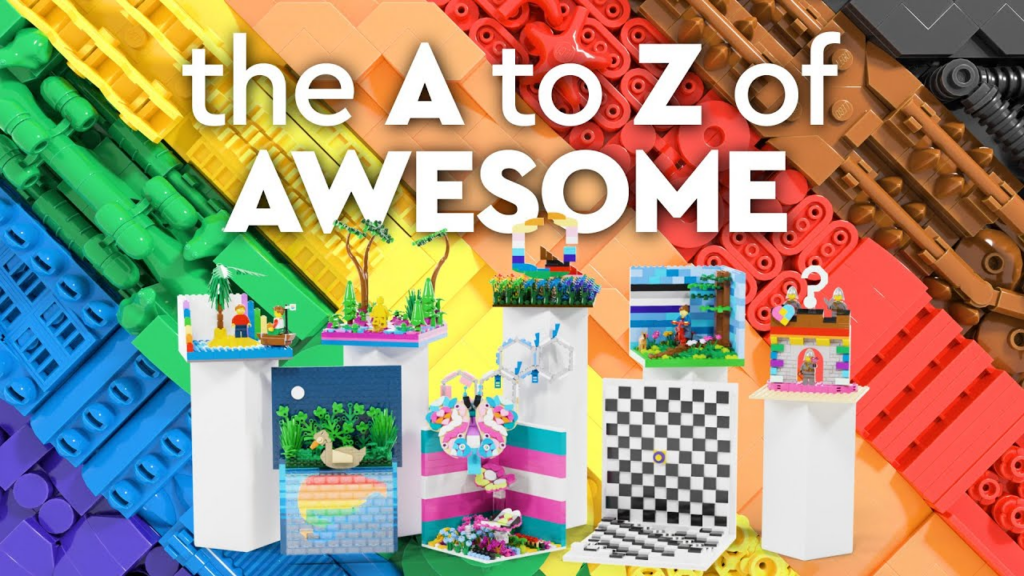 An image of the A to Z of AWESOME collection, showing different colourful constructions.