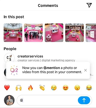 Screenshot of an interface on Instagram where someone is tagging a specific image within a carousel.